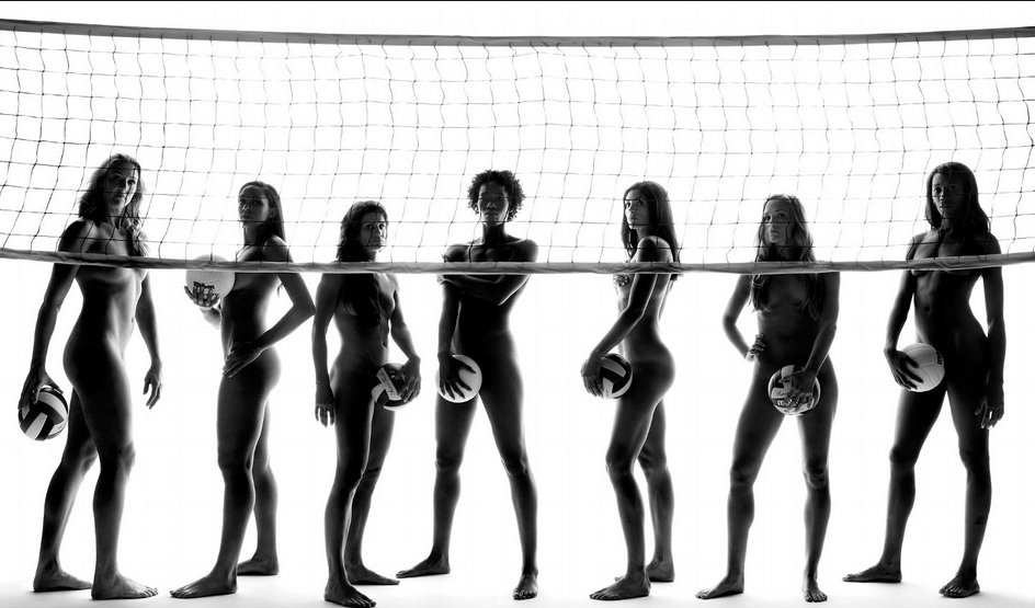 Nude beach volleyball