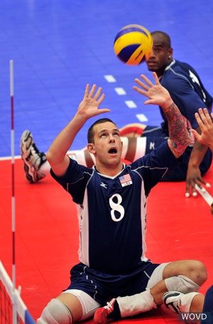 james stuck sitting volleyball