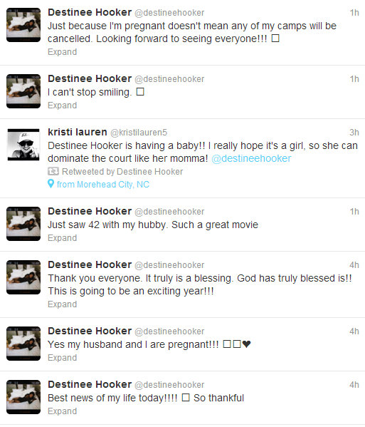 destinee hooker twitter pregnant
