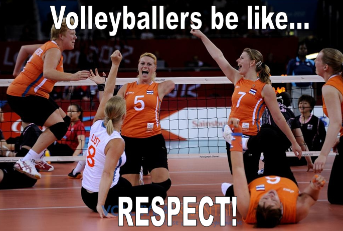 volleyslide sitting volleyball