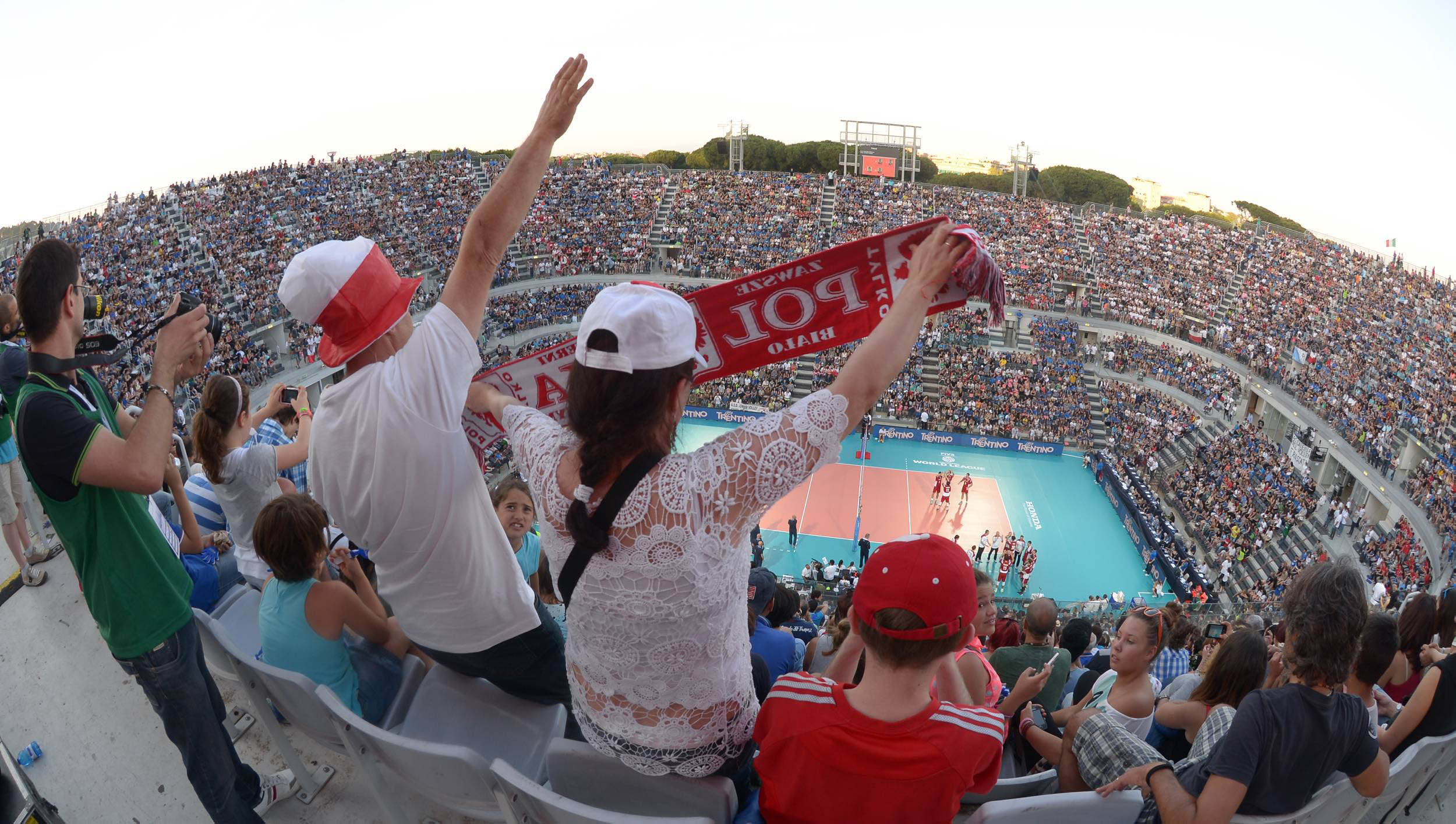 Italy -Poland during national anthem in Foro Italico Rome