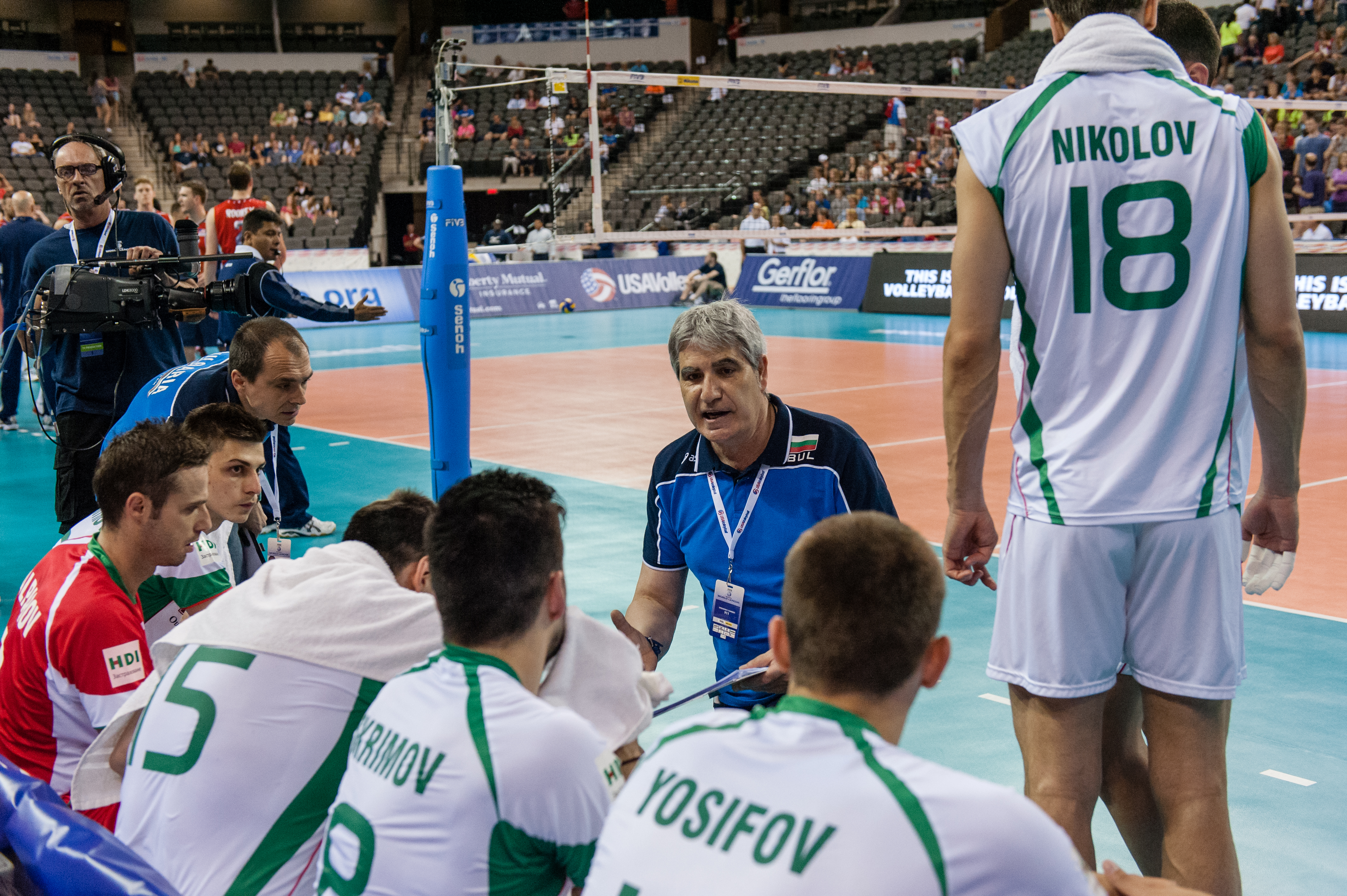 Coach Camillo Placi, Tsvetan Sokolov Bulgarian Volleyball Team