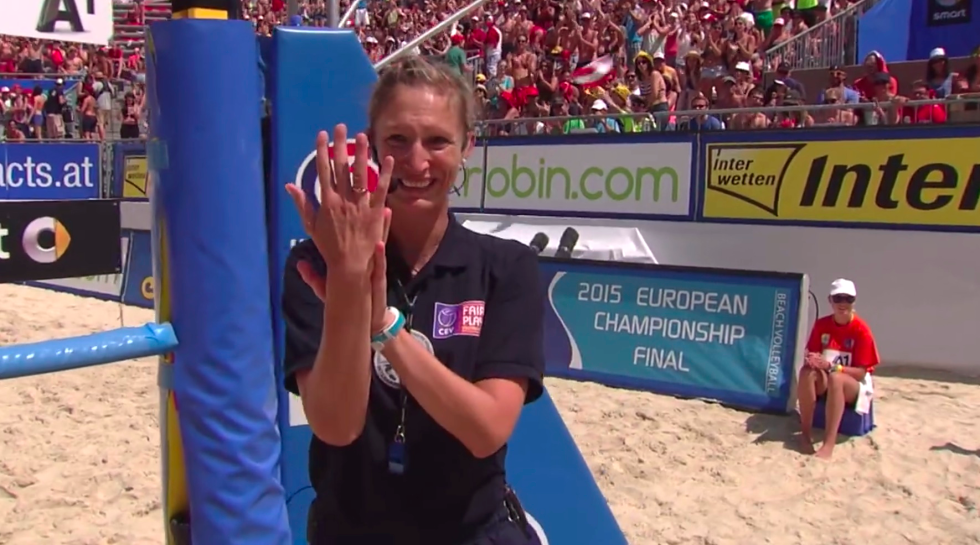 nina hobi beach volleyball proposal 2