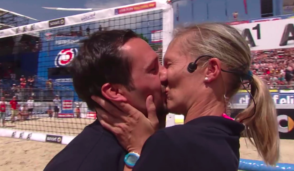 nina hobi beach volleyball proposal