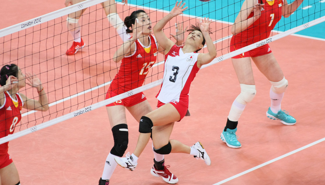 Japan Volleyball Players Yoshie Takeshita and Kana Oyama